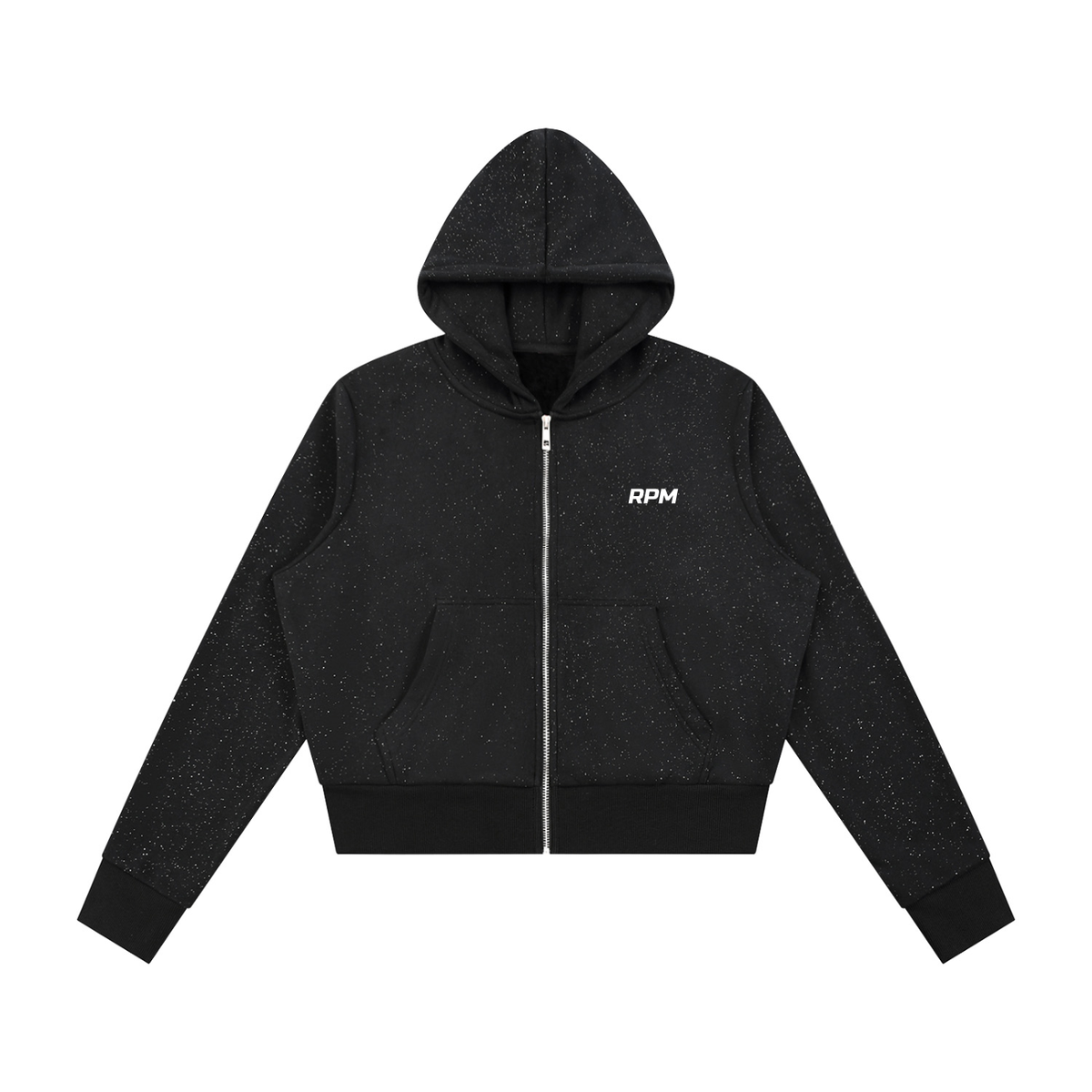 RPM Sparkle Zip Hoodie – Black