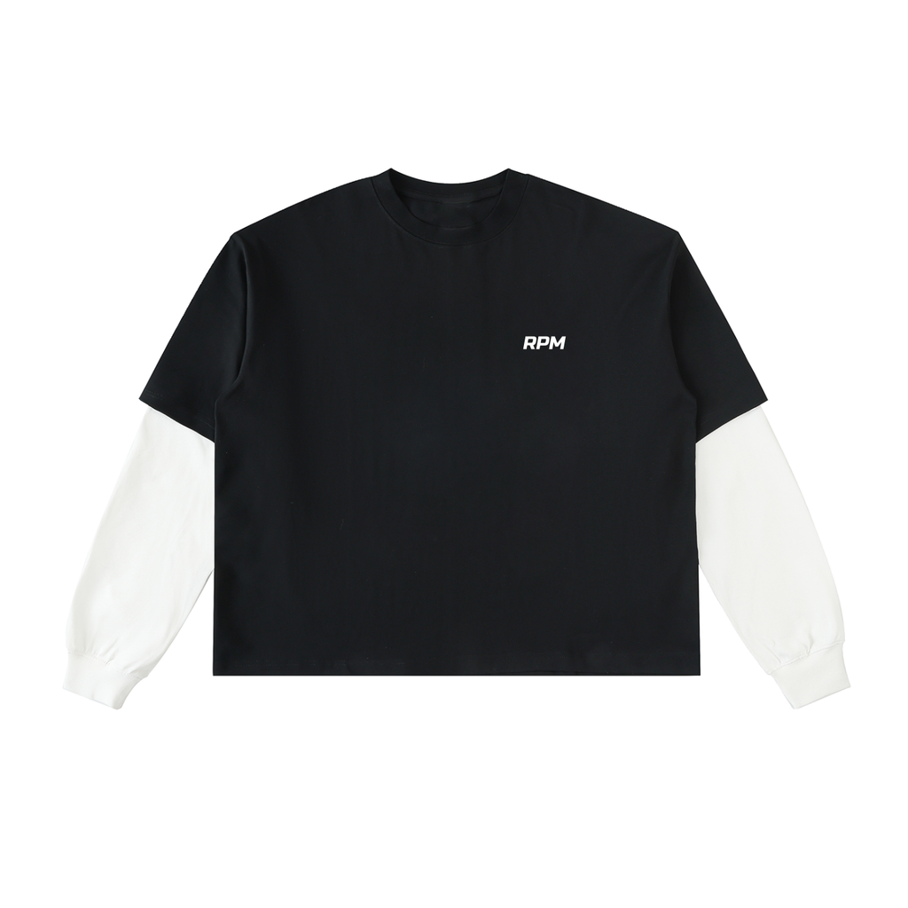 RPM Pit Lane Layered Tee – Black/White