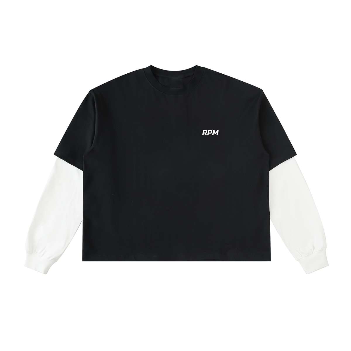 RPM Pit Lane Layered Tee – Black/White