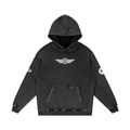RPM Vintage Washed Hoodie in faded black – front